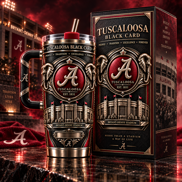 Tuscaloosa Black Card - Crimson, Bronze and Quiet Tradition - main