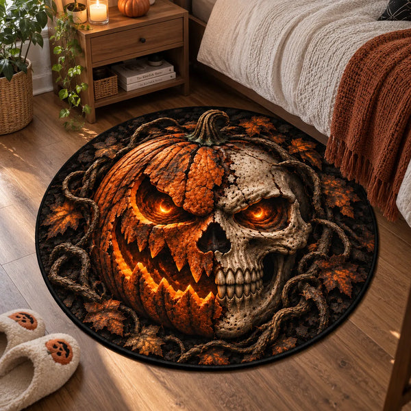 Half Pumpkin, Half Skull - A Floor Piece Built for Impact - main