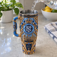 NYC - Gilded Crest and Skyline Baroque Tumbler