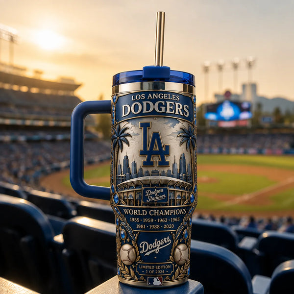 LAD Heritage - Blue and Gold Wraparound Tumbler Design - main