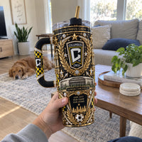 CLB Gold Standard - Heraldic Black and Yellow Tumbler