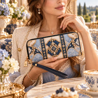 Monogram B - Baroque Filigree in Navy, Cream and Gold