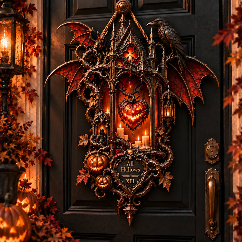 All Hallows XIII - Gothic Arch Silhouette in Ember and Bronze