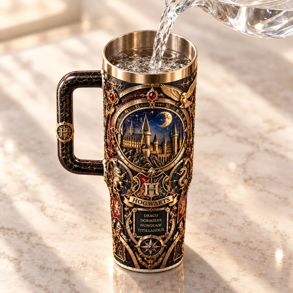 Hogwarts Nocturne - Gold Relief, Moonlight and Stillness - main