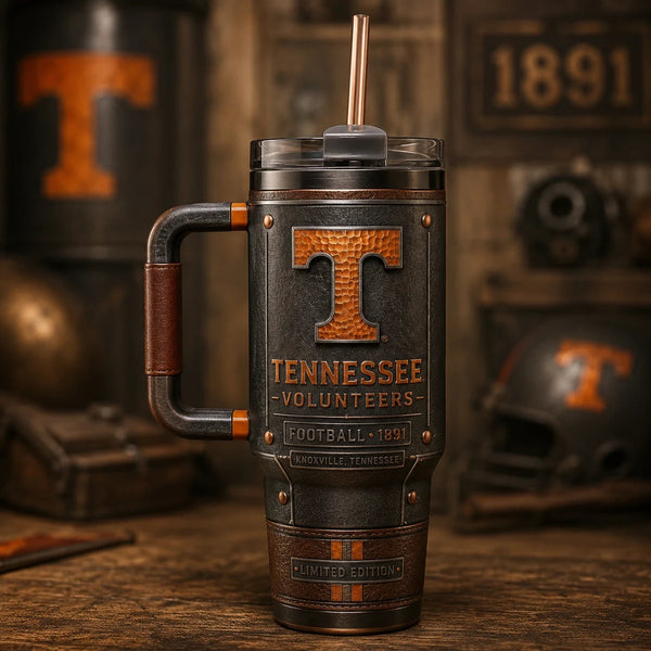 TENN Heritage - The Amber T on a Weathered Vintage Panel - main