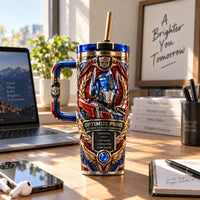 Freedom and Unity - Optimus in Gold-Framed Calm Command