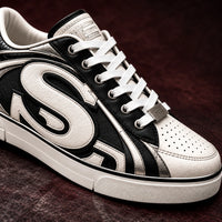 Serpentine S - Monochrome Monogram Low-Top Statement Sneakers