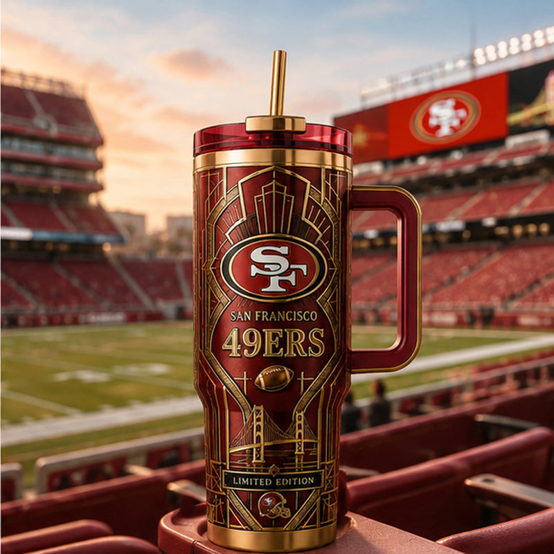 SF - Art Deco Lines in Crimson and Gold