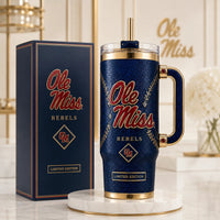 MISS Heritage - Navy Script and Gilded Crimson Tumbler
