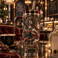 Platform 9¾ - Crimson and Brass Wraparound Tumbler