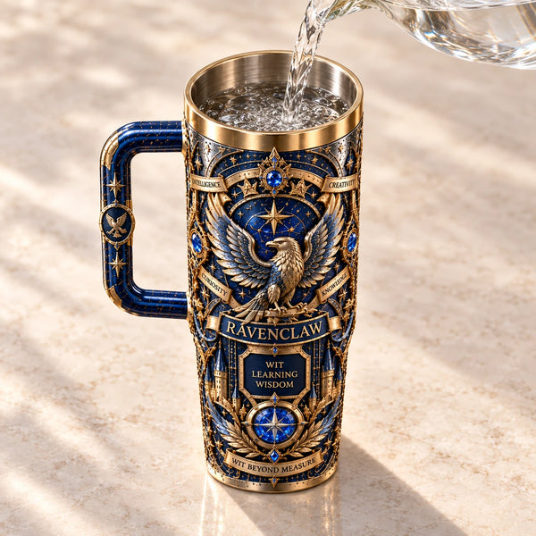 Wit Beyond Measure - Heraldic Eagle Tumbler in Sapphire and Gilt - main