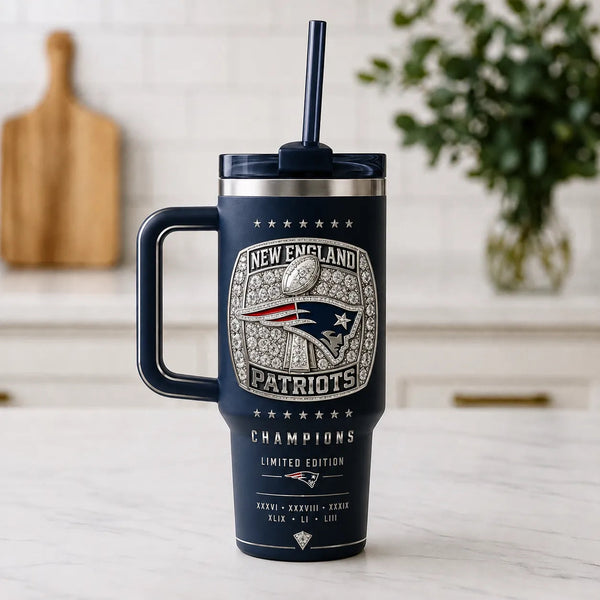 NE - Championship Ring Emblem Tumbler in Midnight Navy - main