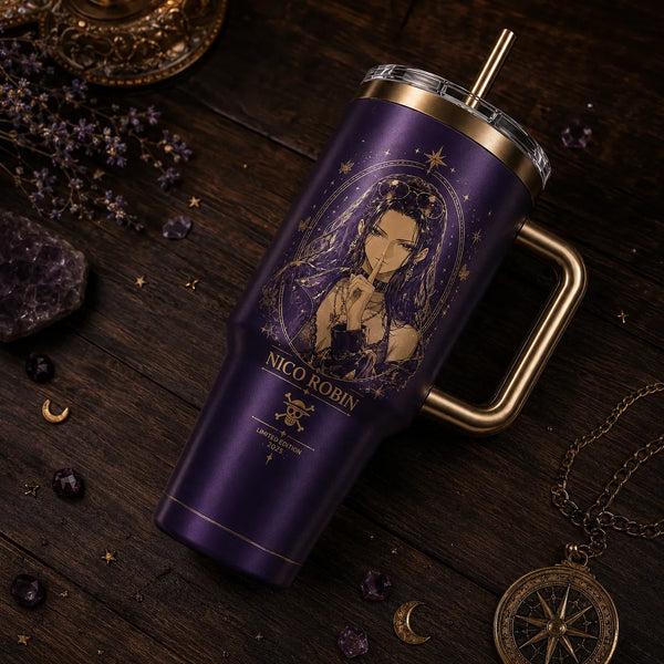 Silent Signal - Robin in Violet and Antique Gold - main