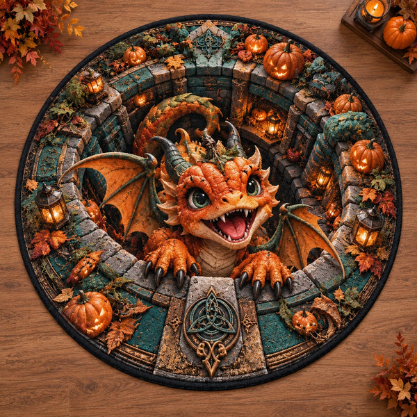 Hearth Guardian - An Autumn Dragon at the Center of the Floor - main