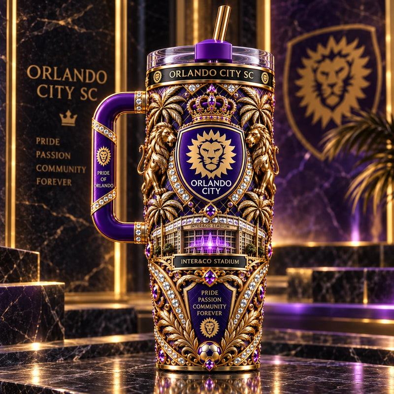 ORL Crest Regalia - Purple and Gold Wraparound Tumbler
