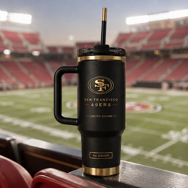SF Gold on Black - A Quiet Statement Tumbler - main