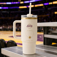LAL Basketball Legacy - Ivory and Gold Court Composition