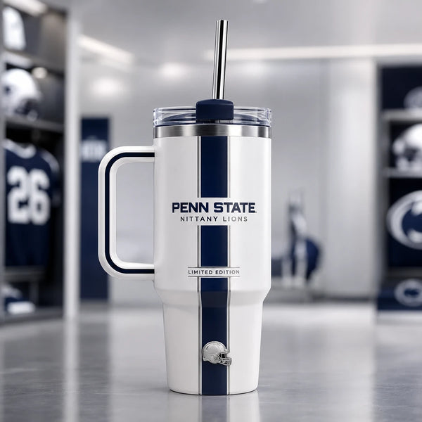PSU Center Stripe - Navy and White Tumbler Composition - main