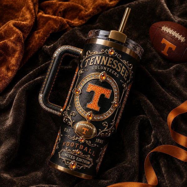 TENN in Gold and Amber - Ornate Volunteers Tumbler - main