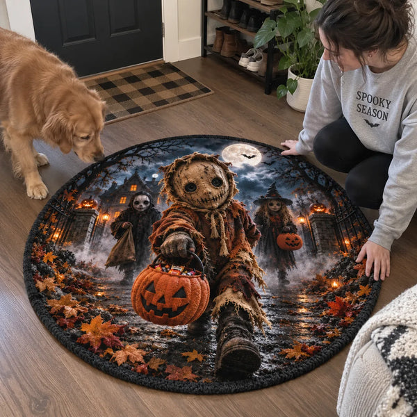 Sam Walks the Moonlit Path - Halloween Rug - main