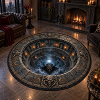 The Pit Stares Back - Illusion Depth Round Rug