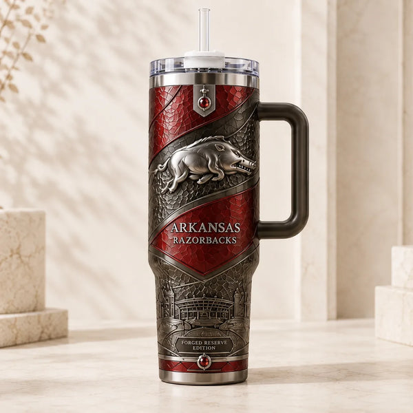 ARK Heritage - Crimson Scale and Pewter Relief Tumbler - main