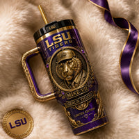 LSU Gold and Purple - The Mike VII Medallion Tumbler