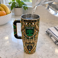 ATX Verde - Crest, Skyline and Gold Filigree Tumbler