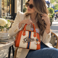 FLA Script - Collegiate Stripe Statement Handbag
