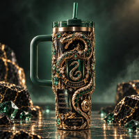 Ambition in Emerald and Gold - The Serpent Crest Tumbler